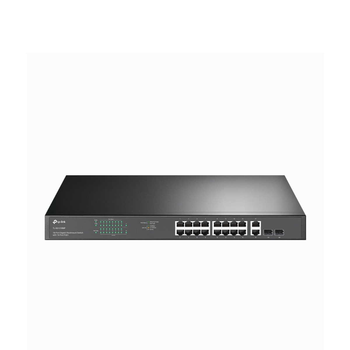 قیمت و خرید سوییچ شبکه 18 پورت با 16 پورت +PoE تی پی لینک مدل TL-SG1218MP | نت ران
